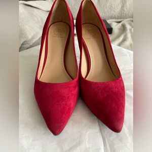 Tory Burch Red Greenwich Suede 85mm Pump 6.5